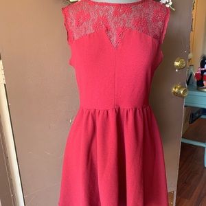 Forever 21 burgundy skater dress size M